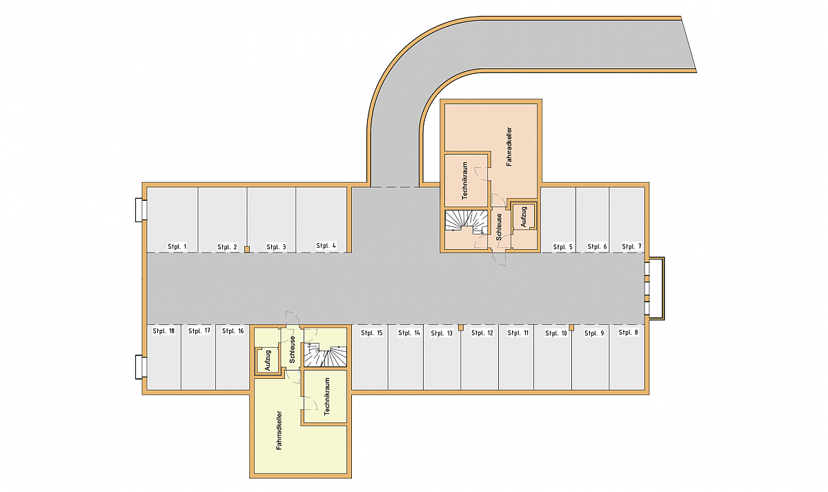 Foto Grundriss Tiefgarage 