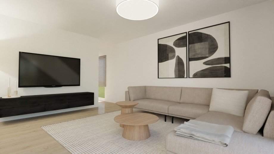Musterbeispiel Wohnzimmer Reiheneckhaus Kleve