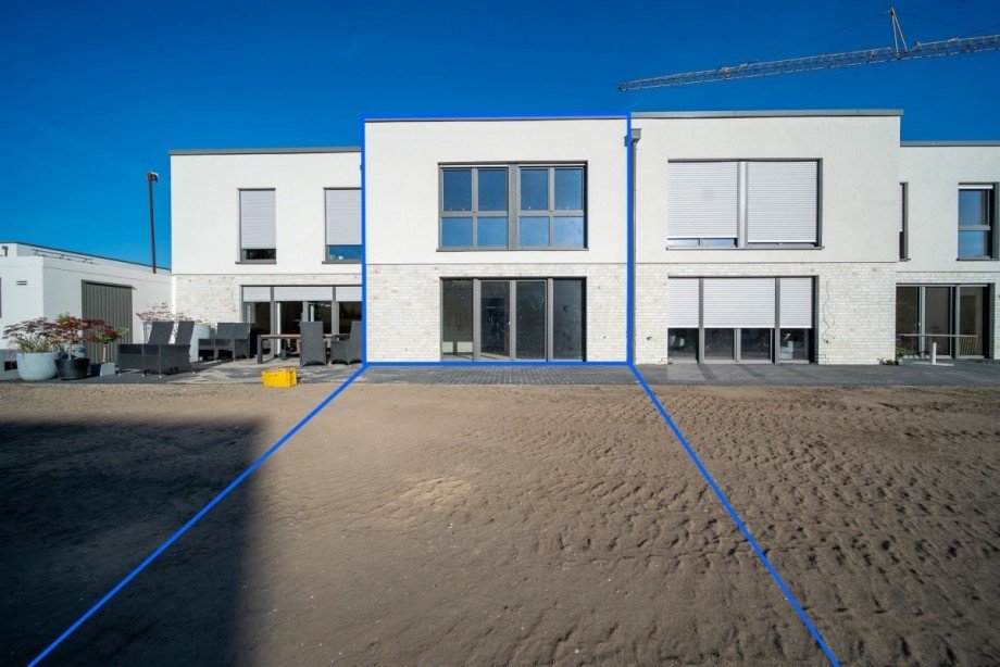 Gartenansicht Reihenmittelhaus Kleve