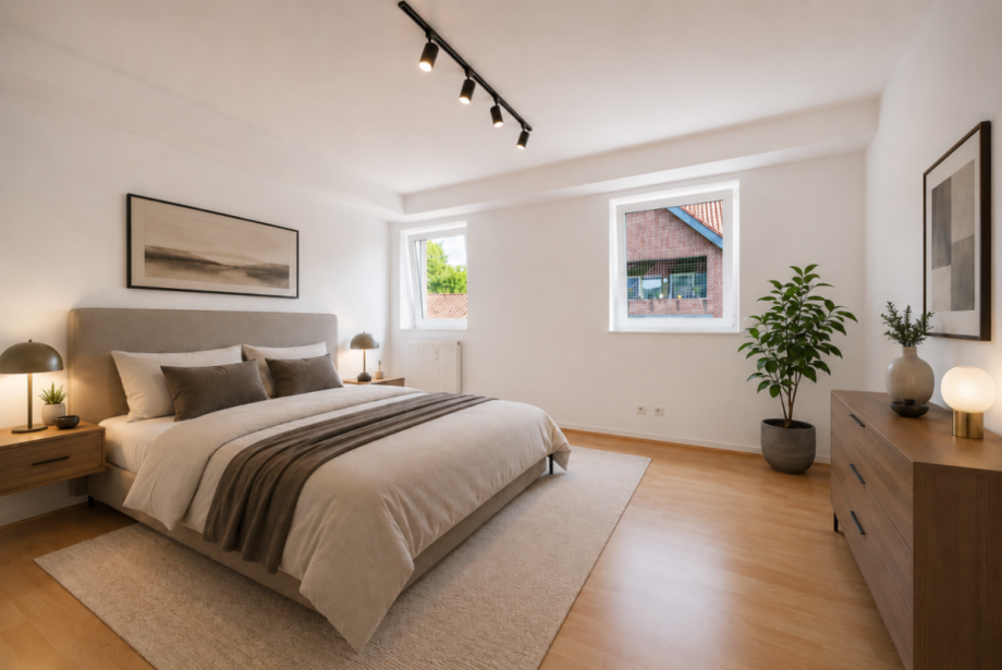 Beispielbild Schlafzimmer Etagenwohnung Bedburg-Hau