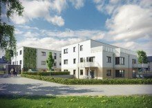Au�enansicht Verkauft!  Exklusive Staffelgeschosswohnung inkl. Tiefgaragen-Stellplatz - Neubau am Reichswald!