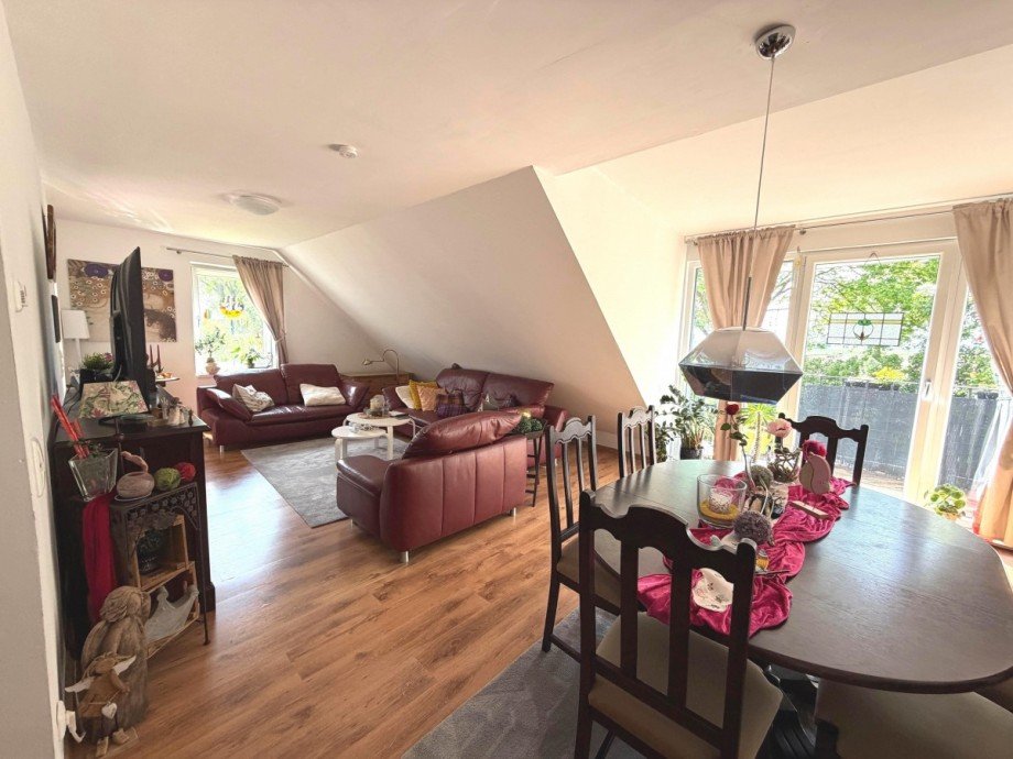 Wohnzimmer Dachgeschosswohnung Kalkar