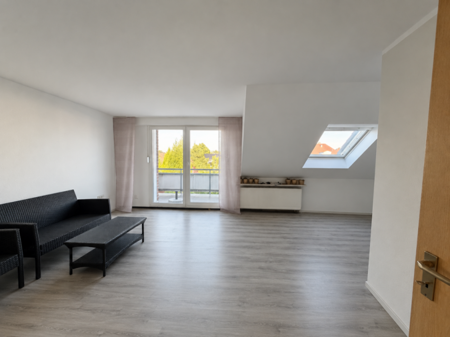 Wohnzimmer Dachgeschosswohnung Kleve