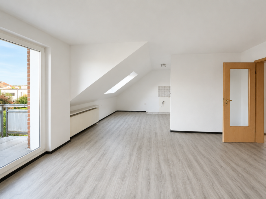 Wohnzimmer Dachgeschosswohnung Kleve
